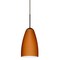 Besa Lighting Riva 9 Cord Pendant, Amber Matte, Bronze Finish, 1x9W LED 1JT-151180-LED-BR - alternate 1